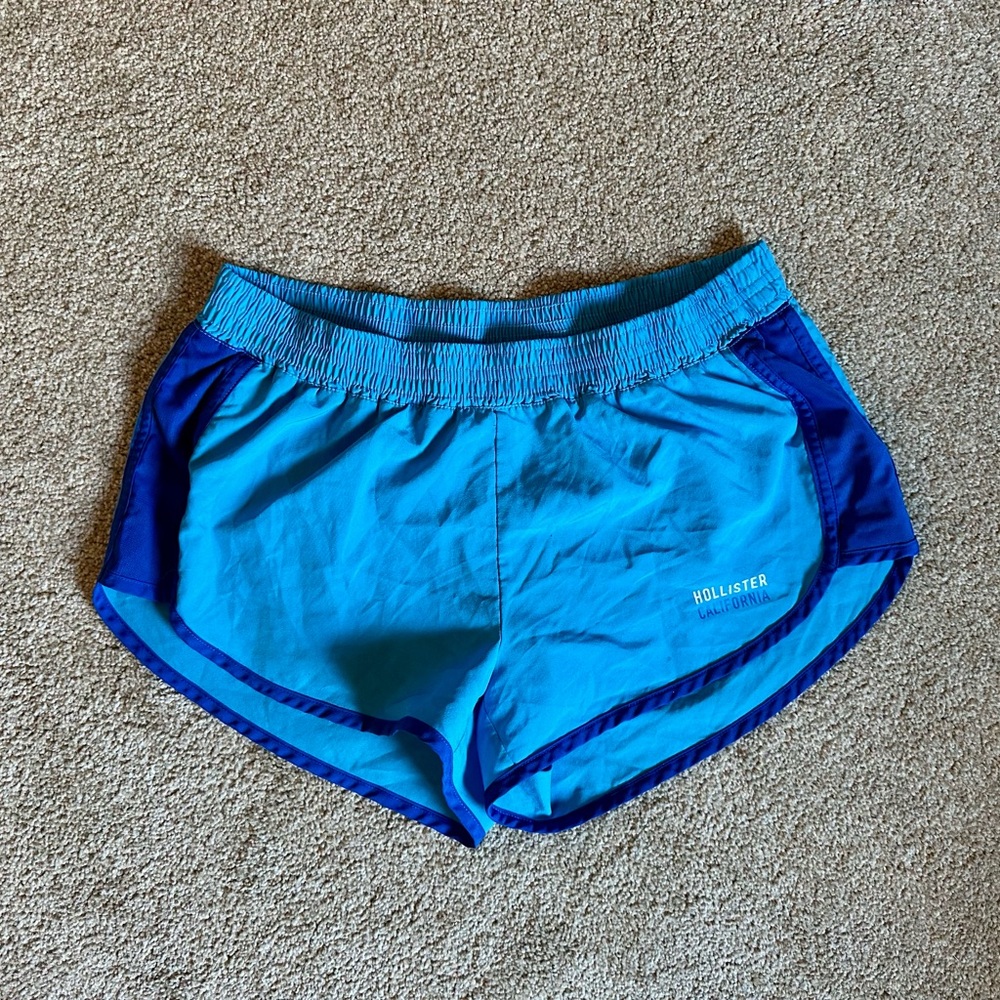 Hollister Blue Athletic Sport Shorts with Elastic Waistband